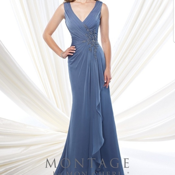 💜MON CHERI Montage Gown 18W Style 215907 Purple Haze - Picture 9 of 9